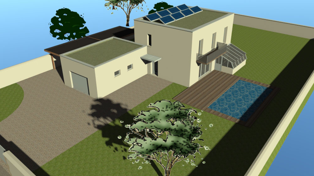 Construction d'une maison contemporaine