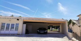 Construction d'un auvent avec atelier